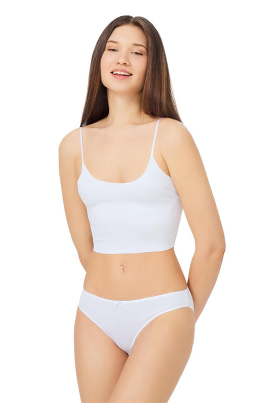 Basic Cotton Bikini Women Panty CH0849 White